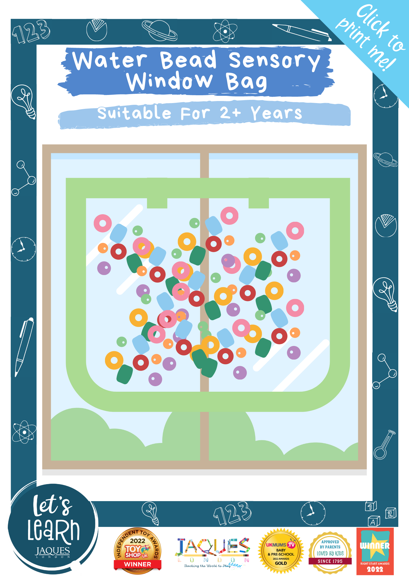 Sensory Water Bead Window Bag