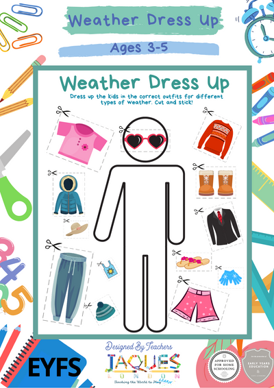 Weather Dress Up Kids Educational Activity