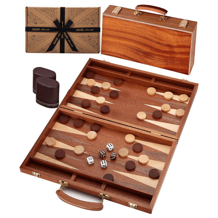 Wooden online backgammon set