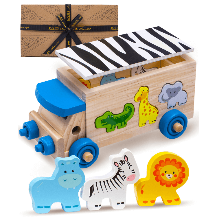 Kids Animal Safari Toy Wooden Shape Sorter