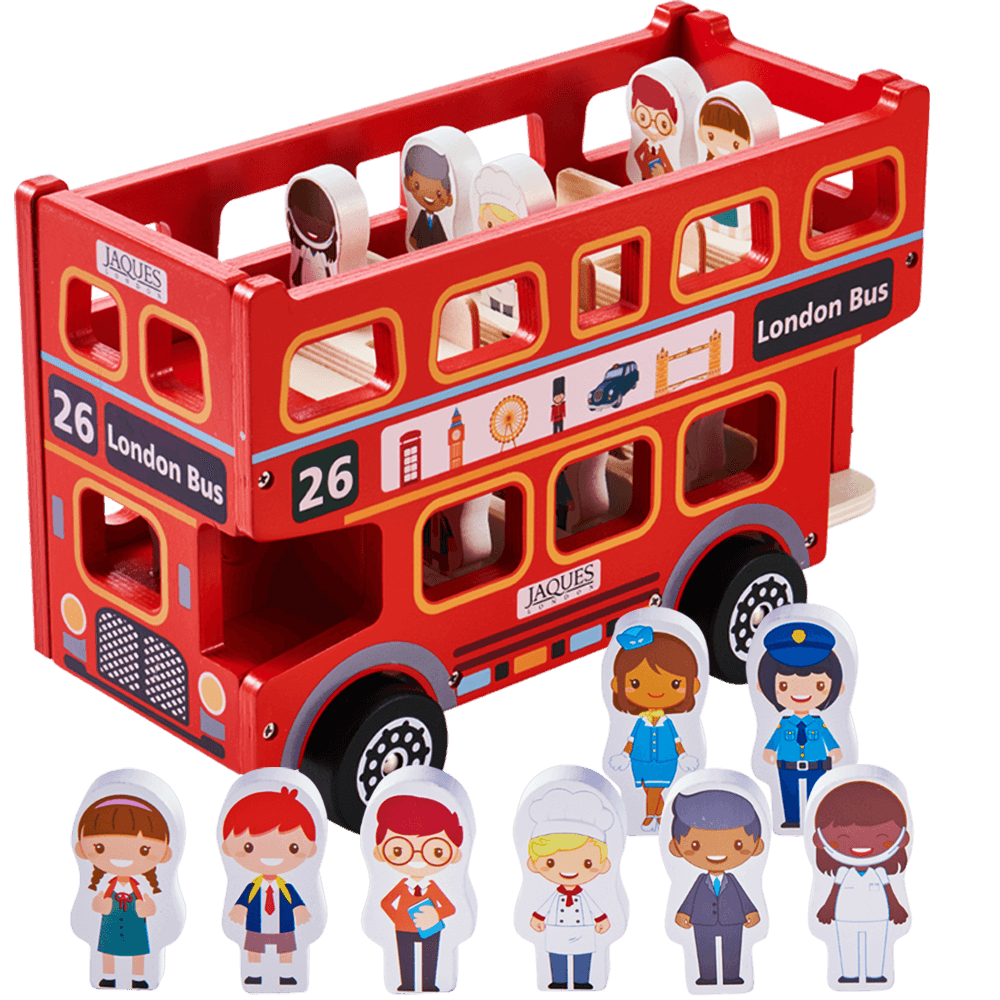 Toy London Bus Wooden Toy Jaques of London