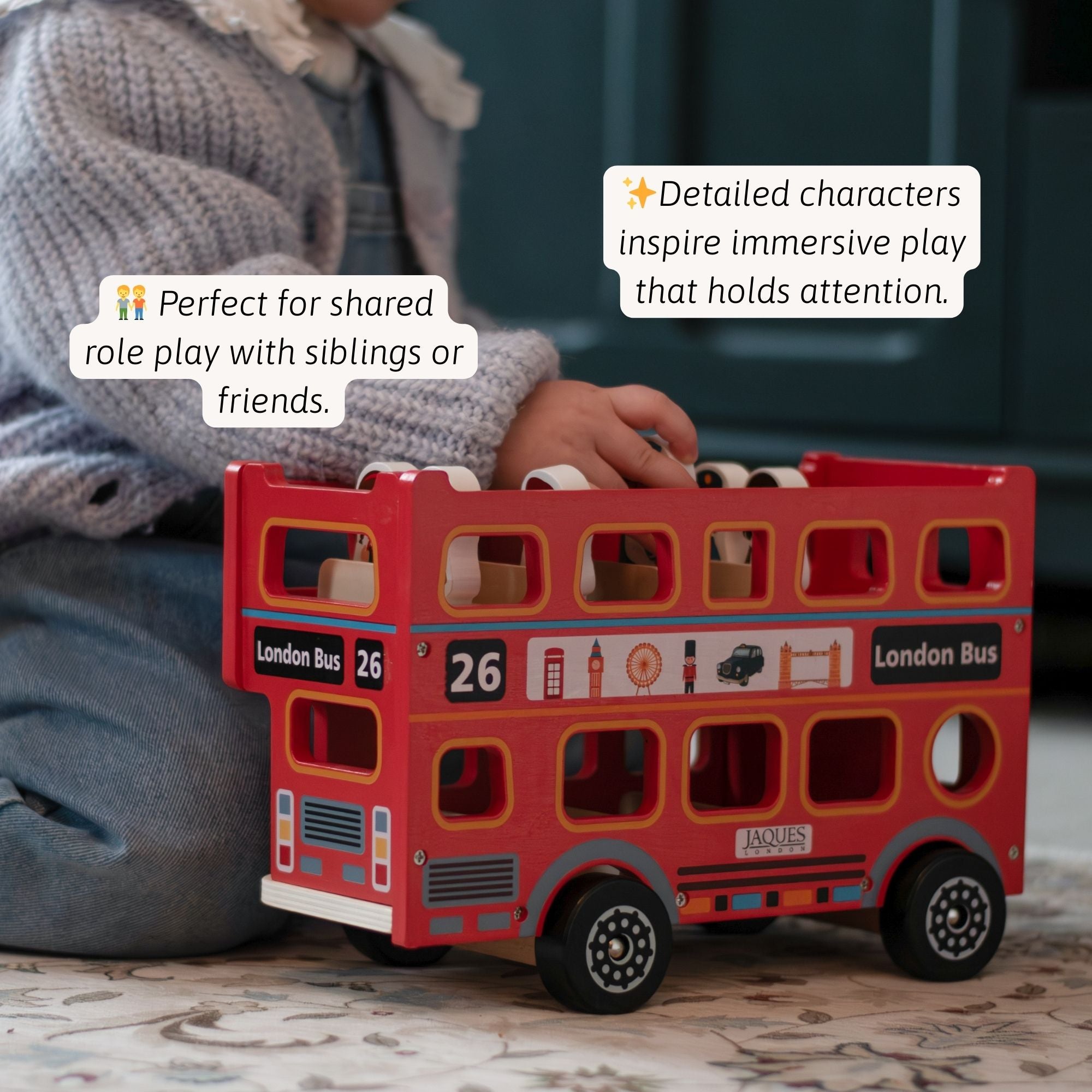 Toy London Bus | Wooden Toy – Jaques of London