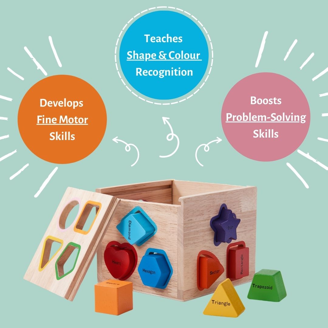 Shape Sorter | Wooden Shape Sorting Baby Toys | Jaques of London