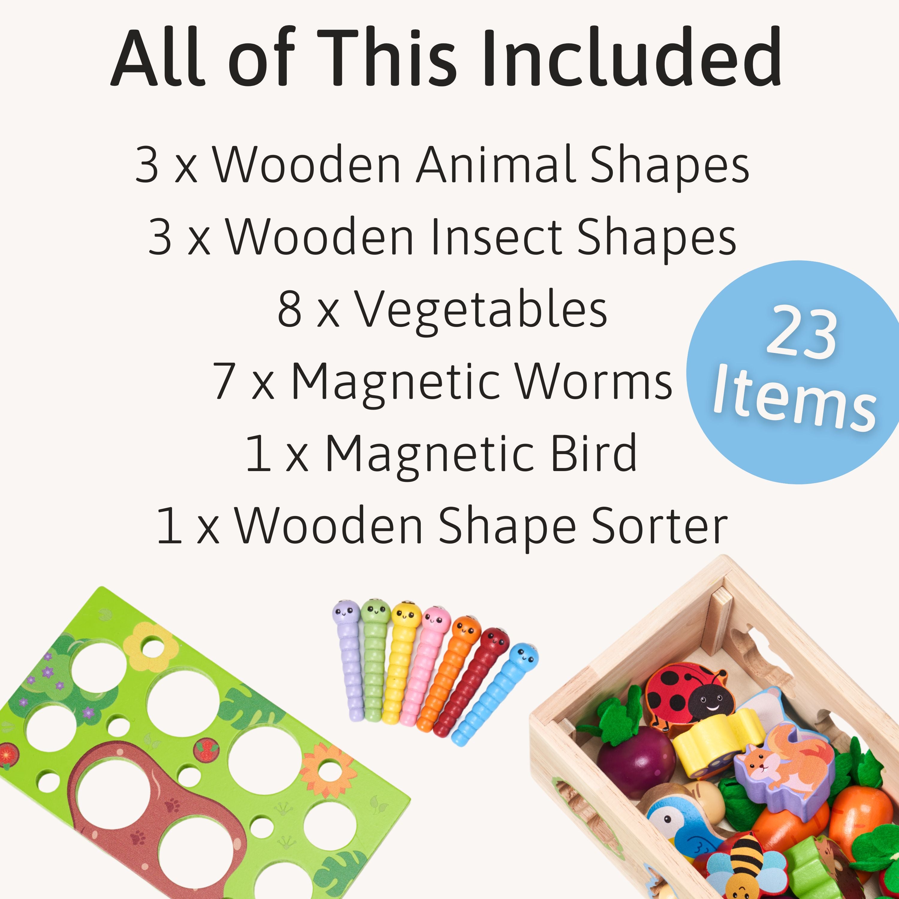 Garden Shape Sorter | Wooden Shape Sorting Baby Toys | Jaques of London