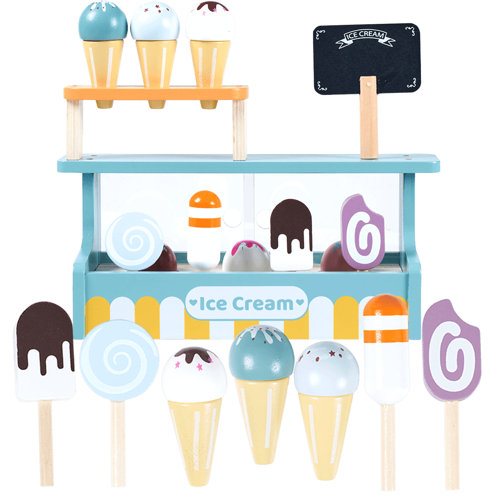 Wooden Ice Cream Counter Wooden Play Food – Jaques of London