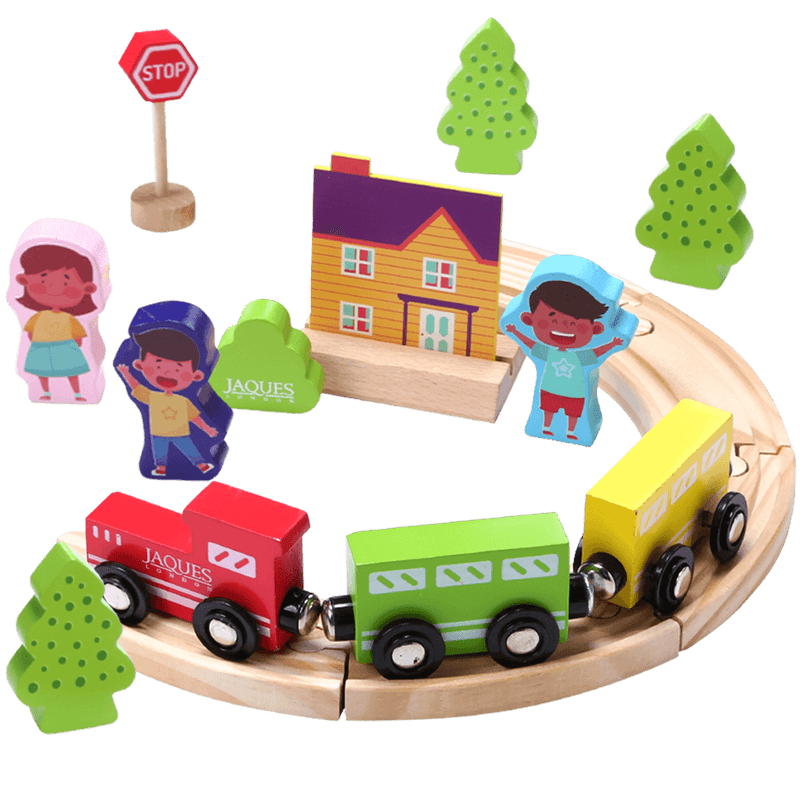 Wooden train set for kids