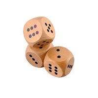 Set of three 4cm dice