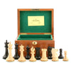 Chess Pieces - 1869 4 inch Boxwood and Ebony in a Mahogany Box