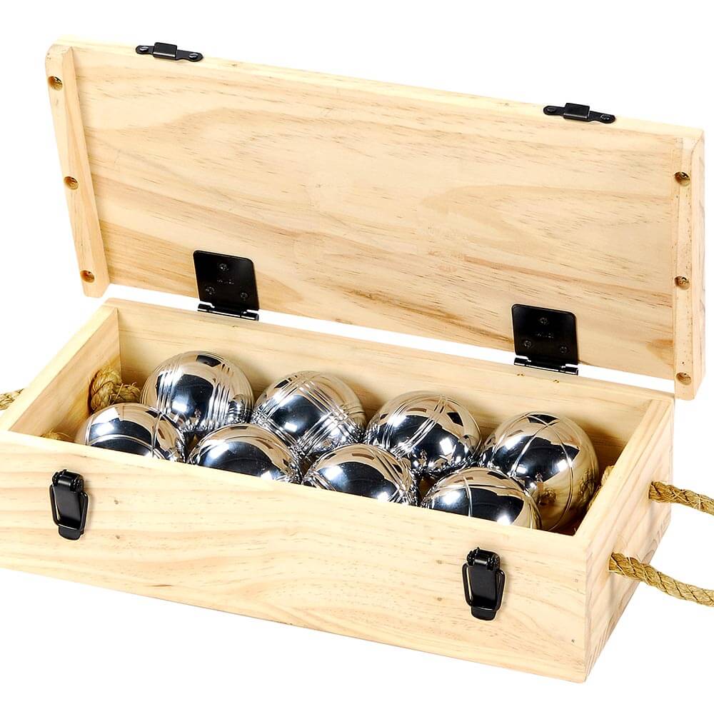 Mini boules de pétanque - Set 6 boules chromées
