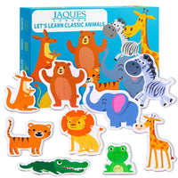 Animal puzzle and spelling game with box