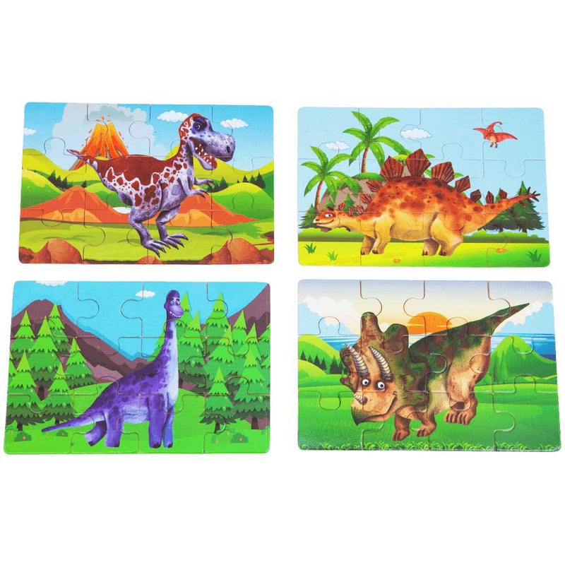 Set of 4 wooden dinosaur puzzles