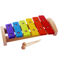 Kids musical xylophone - Colourful xylophone with 6 notes and 2 battens