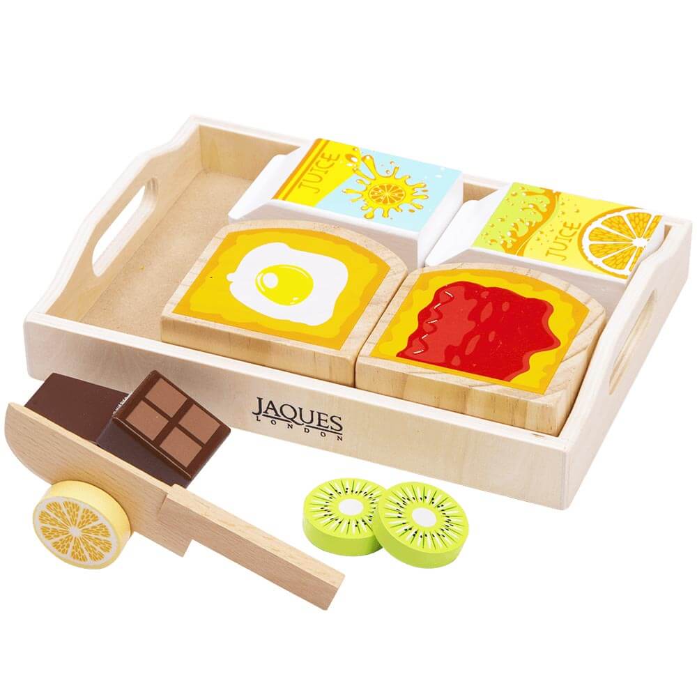 Childrens Play Food Wooden Breakfast Tray Toy – Jaques of London