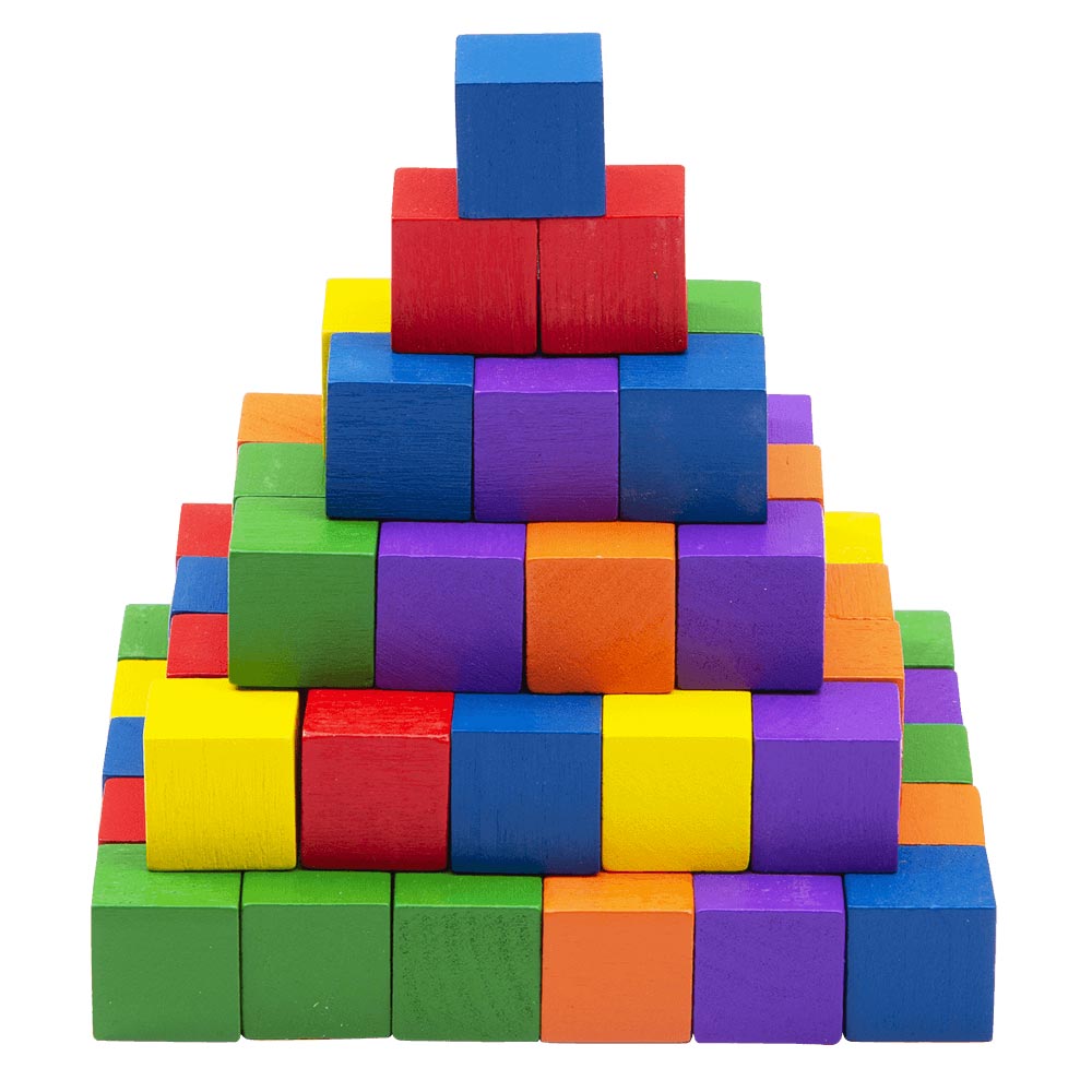 Colourful Building Blocks Wooden Construction Cubes – Jaques of