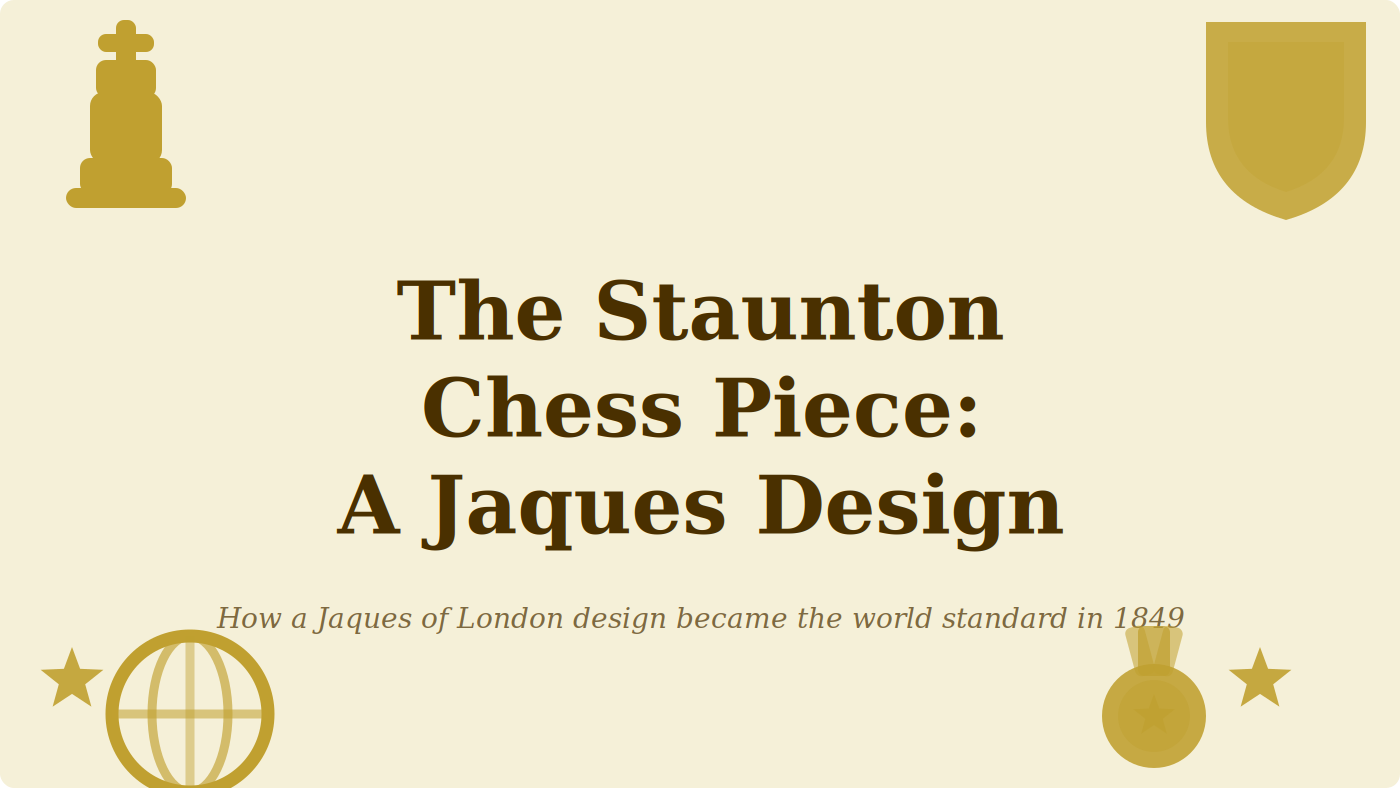 The Staunton Chess Piece: How a Jaques of London Design Became the ...