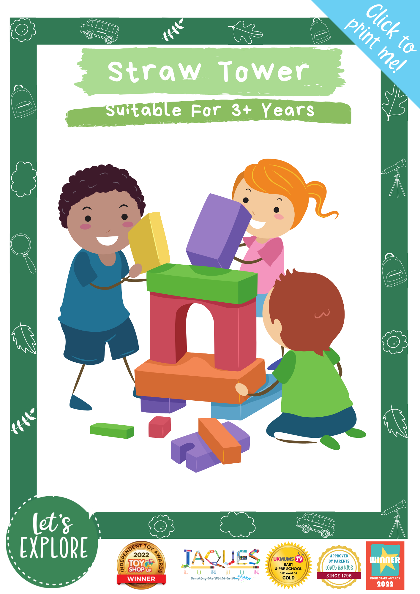 Strow Tower DIY Straw Tower – Jaques of London