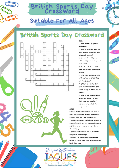 Sports Day Crossword