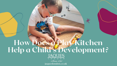How does a play kitchen help a child's development?