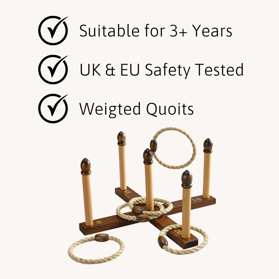 Quoits - Original Quoits - Luxury Solid Wood Quoits Set 4
