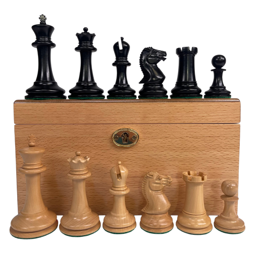 1854 Edition 3.5" Chess Pieces in Beech Box