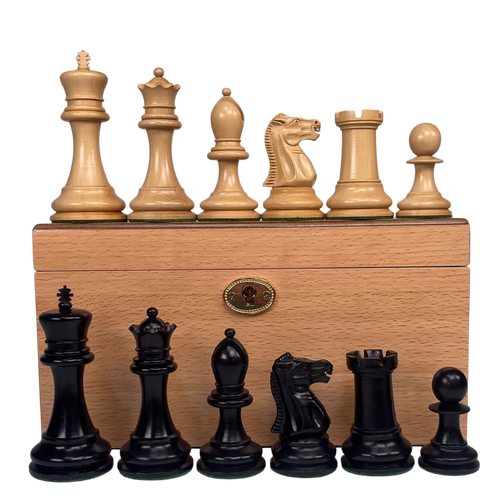 1890 Edition 3.5" Chess Pieces in Beech Box