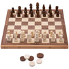 Folding Chess Set - Chess Draughts & Backgammon Set