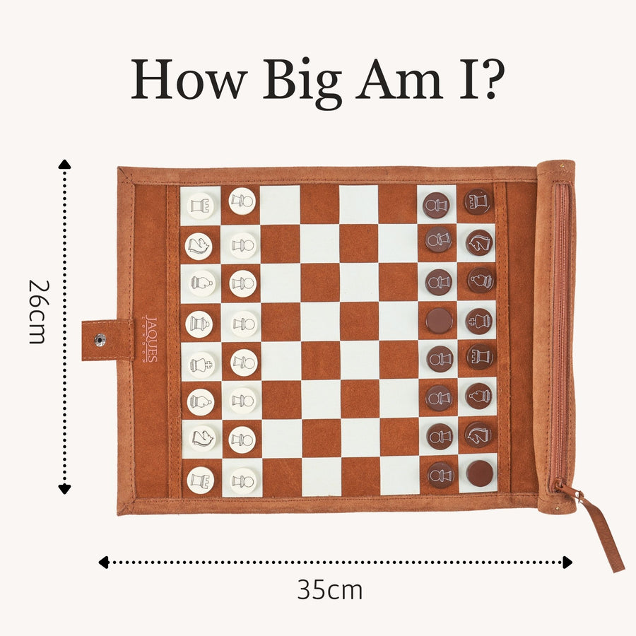 Travel Chess Set - Roll-up Leather Chess Board 6