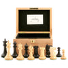 Chess Pieces - 1869 4 inch Boxwood and Ebony in a Beech Box
