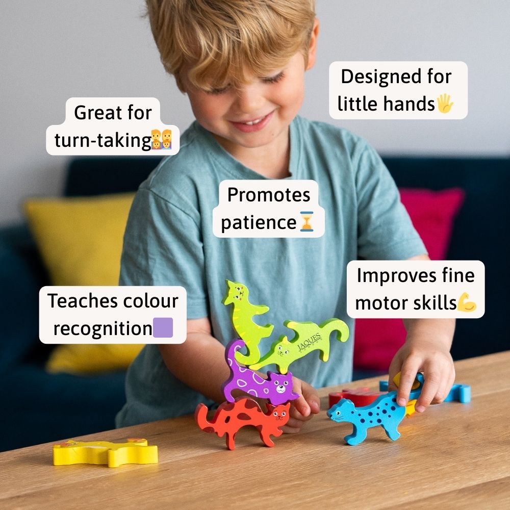 Stacking Blocks for Toddlers | Wooden Animal Game – Jaques of London
