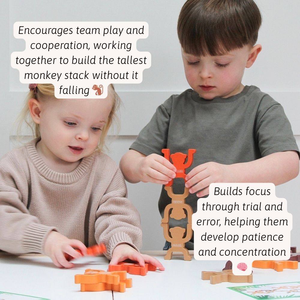 Stacking Monkeys | Wooden Stacking Toy – Jaques of London
