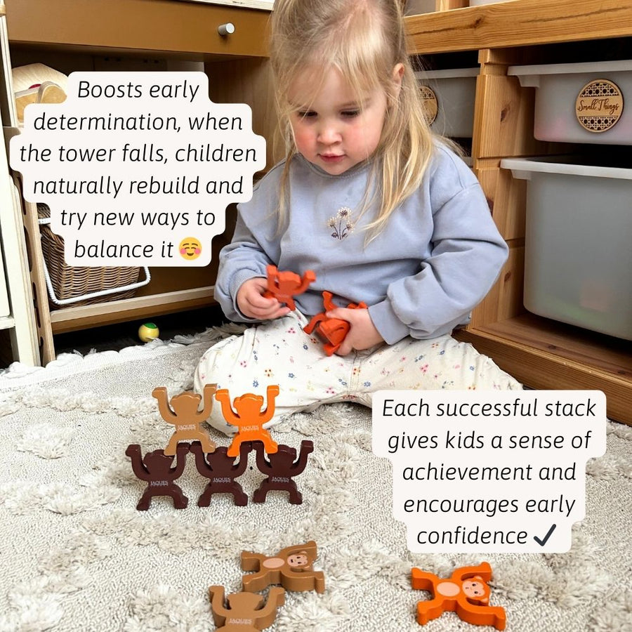 Stacking Monkeys - Wooden Stacking Toy 3