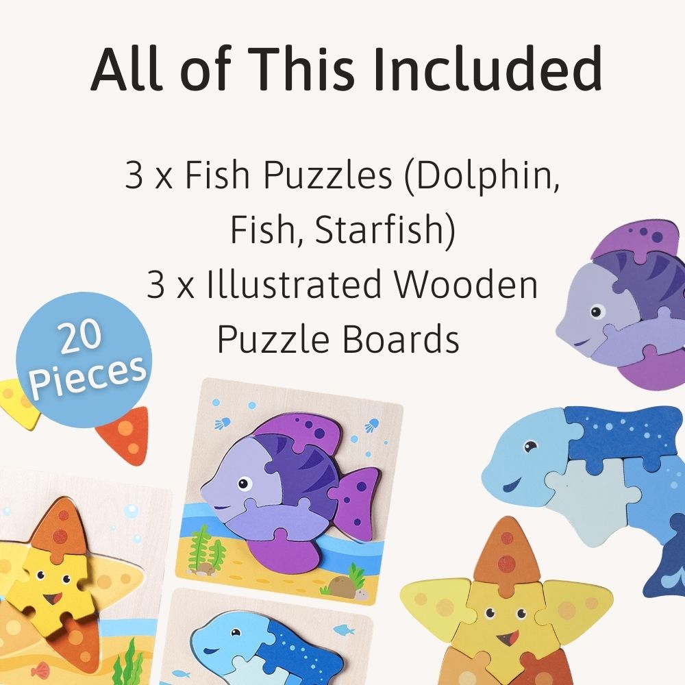 Sea Life Jigsaw Puzzles | Wooden Animal Puzzle – Jaques of London