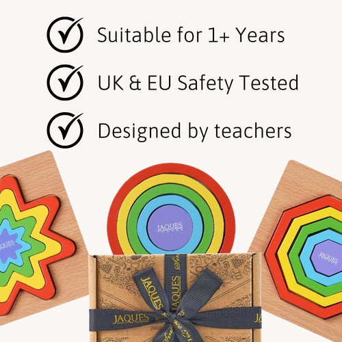 Wooden rainbow shape puzzles 