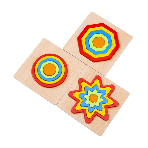 Rainbow Shape Puzzles - Wooden Shape Sorters