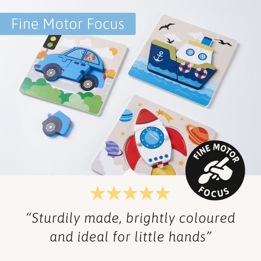 Wooden Car Jigsaw - Baby Transport Puzzle 4