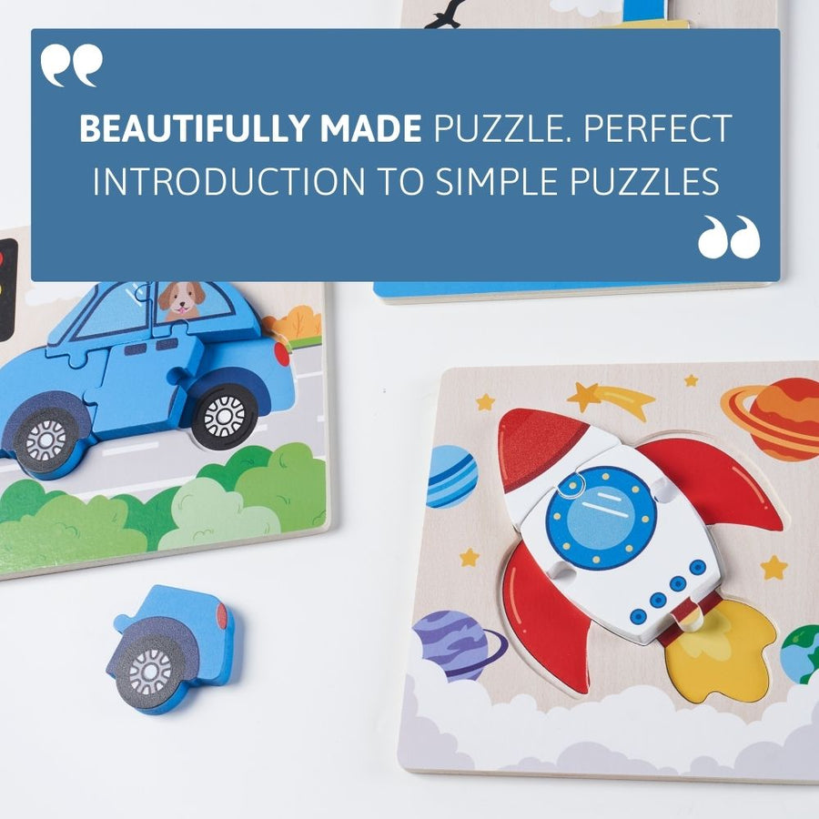 Wooden Car Jigsaw - Baby Transport Puzzle 7