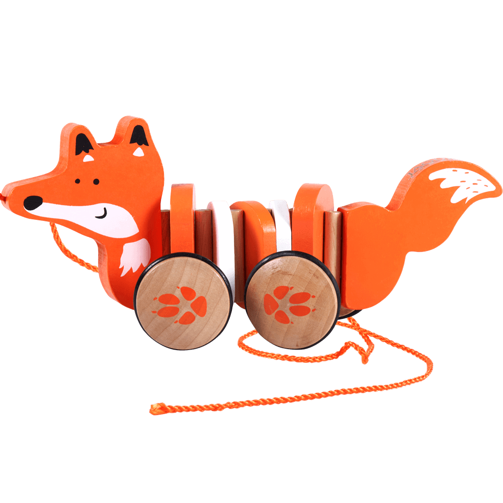 Pull Along Wooden Fox Toy | For 2 Year Olds Plus – Jaques of London