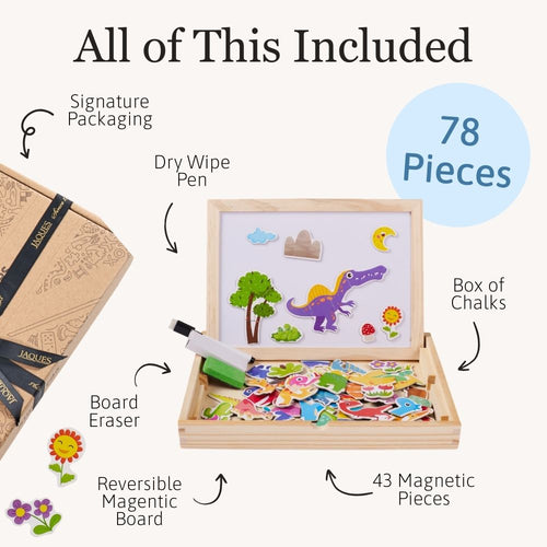 Complete set with dinosaurs, scenery pieces and drawing tools for endless play possibilities 