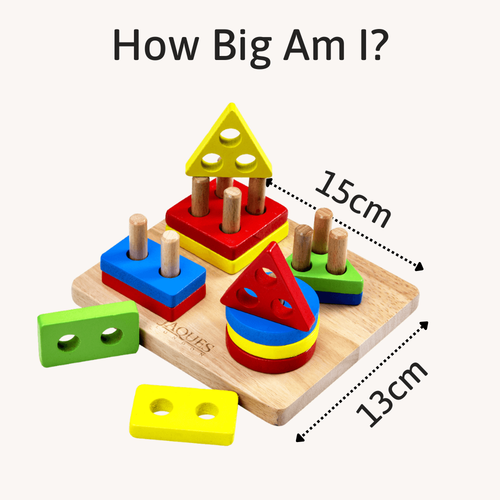 Wooden Puzzle Board - Geometric Stacking Toy