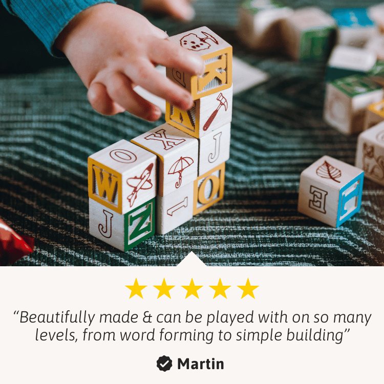 Alphabet Wooden Blocks - Kids Building Blocks 4