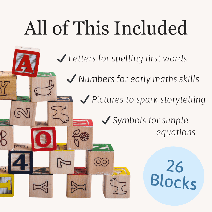 Alphabet Wooden Blocks - Kids Building Blocks 5
