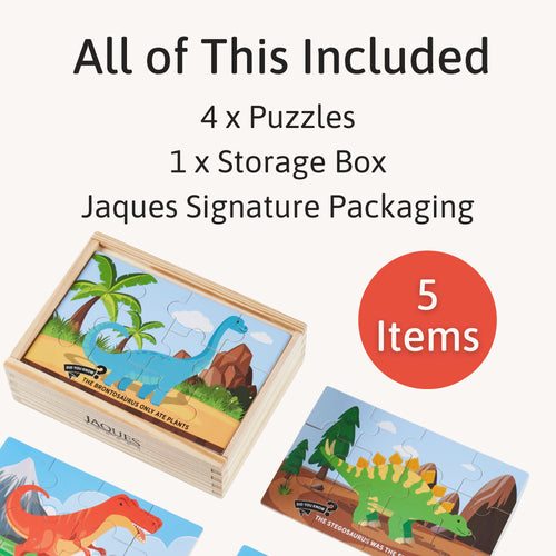 4 dinosaur puzzles 