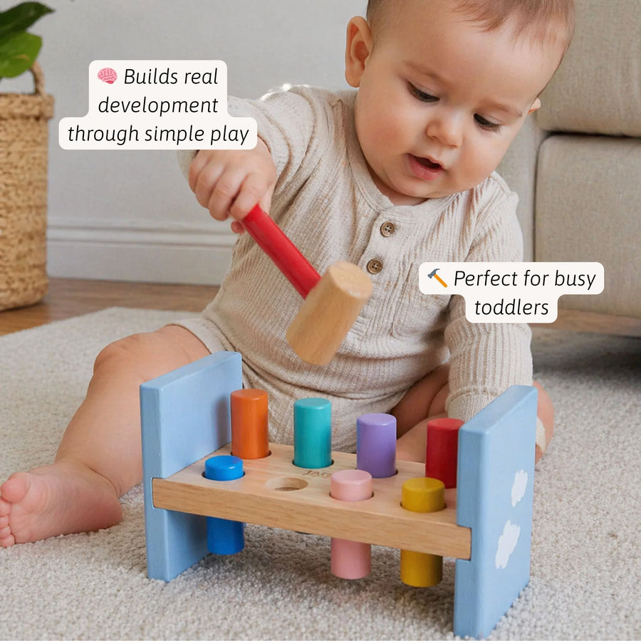 Wooden Hammer Bench - Toddler Toy 2