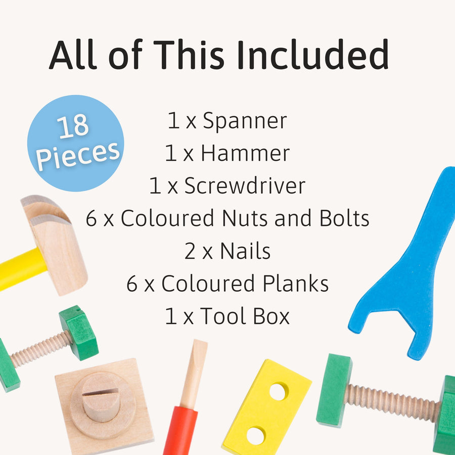 Wooden Tool Kit - Tool Set For Kids 3