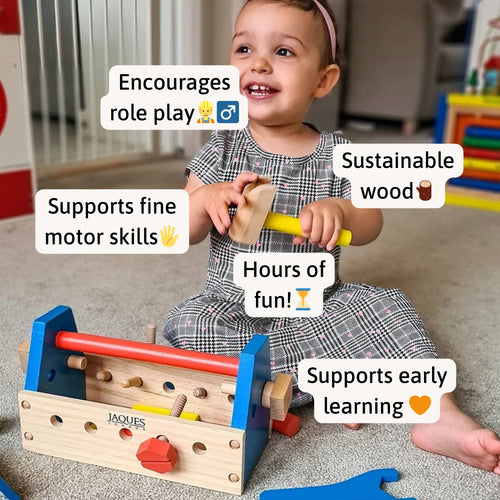 Children's pretend tool kit, promoting role play, fine motor skills, and early learning
