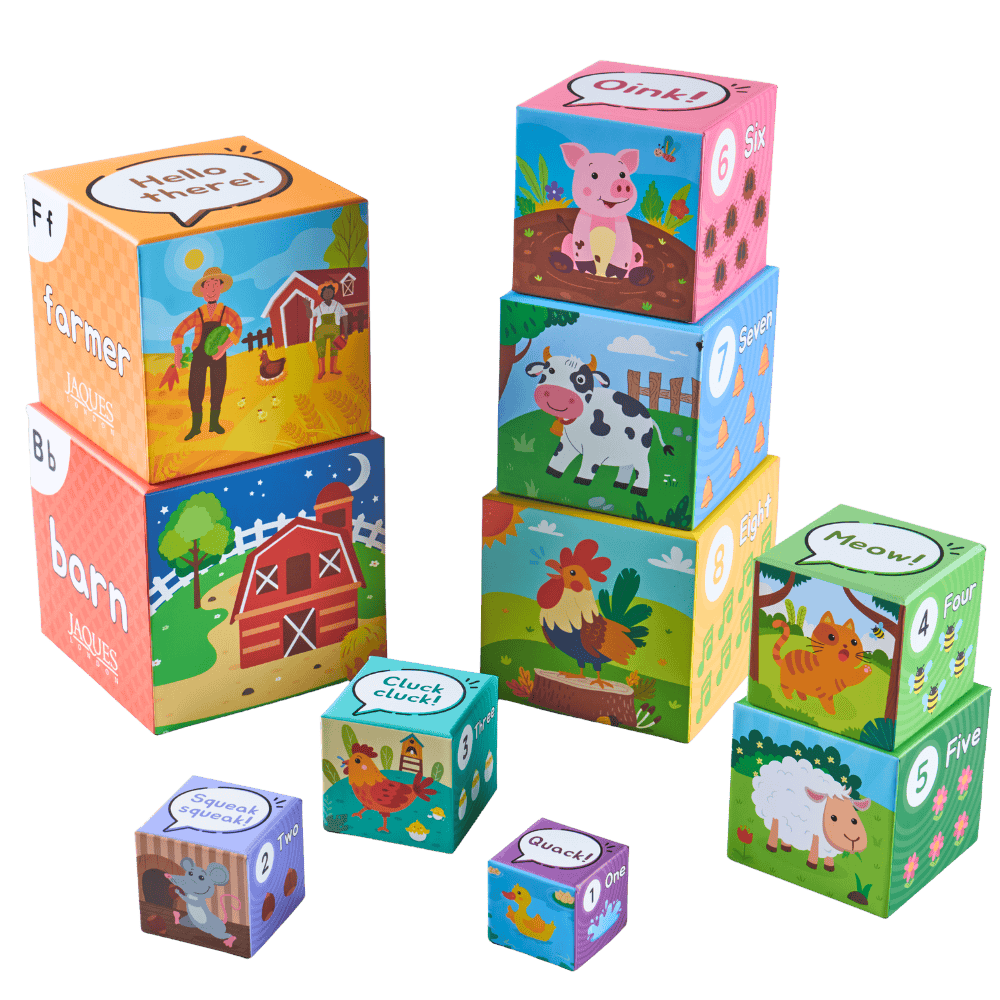 Stack 'N' Learn Cubes | Stacking Blocks for Toddlers 1+ – Jaques of London