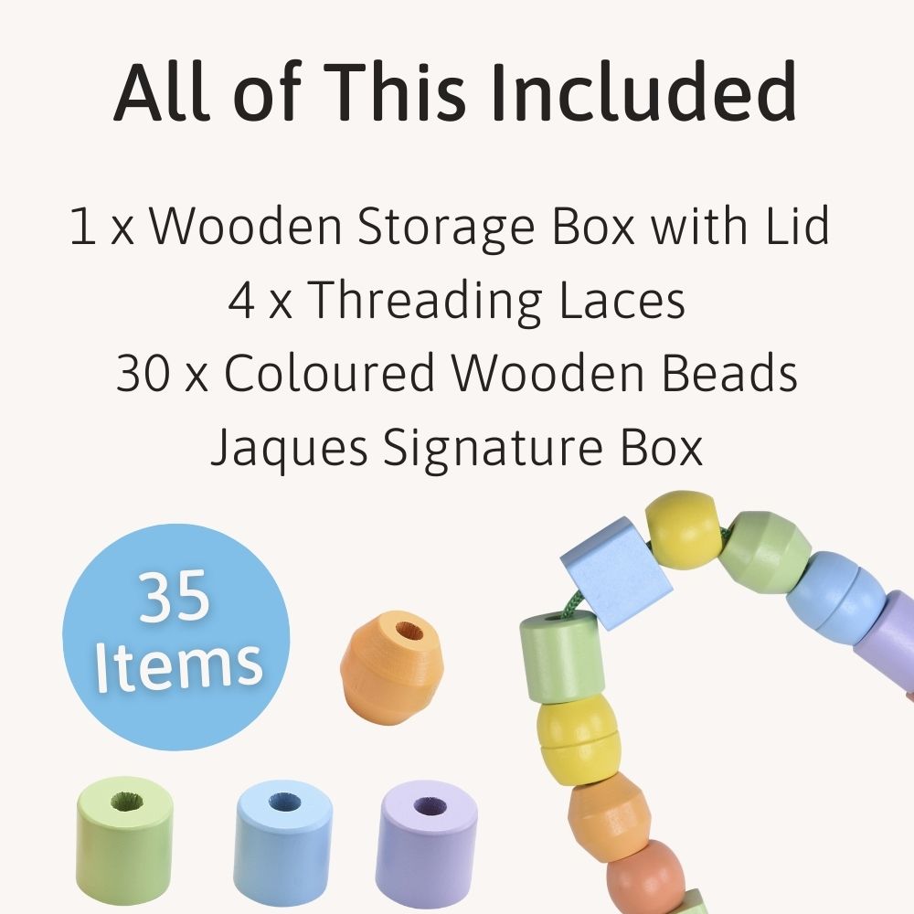 Bottom Threading Bead Threading Beads | Threading Beads for Toddlers – Jaques of London