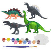 Painted dinosaurs with paint set
