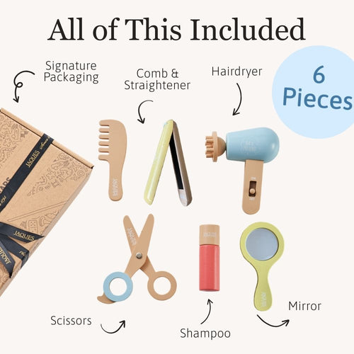Everything included in the pretend play salon set 