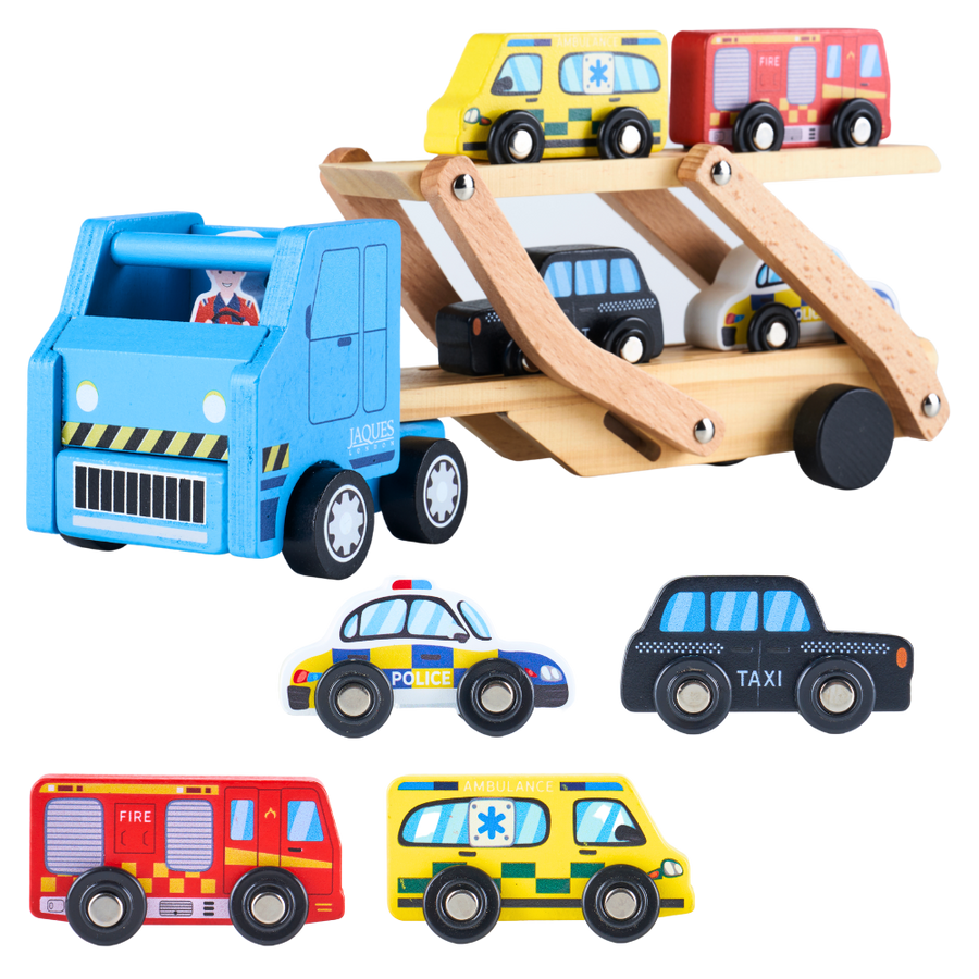 Wooden Car Transporter - Wooden Car Toy 1
